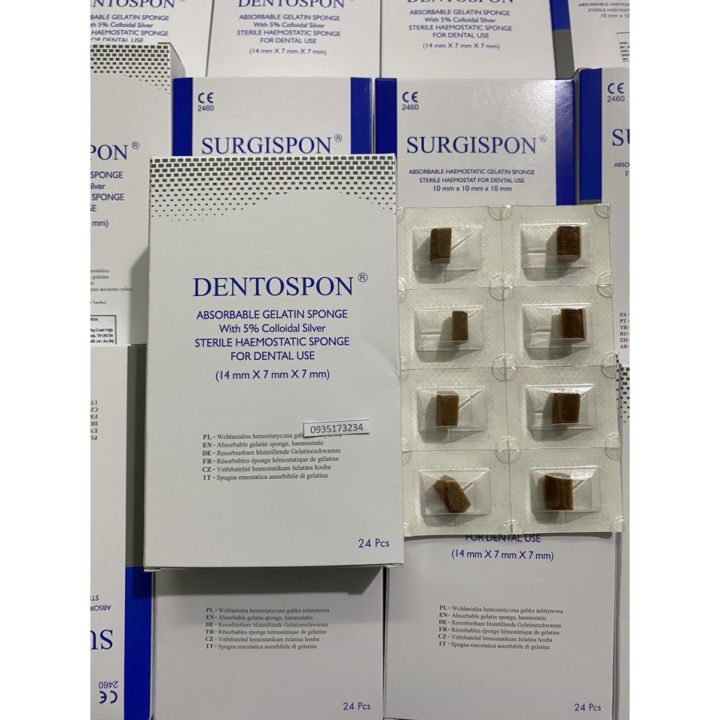 Bông cầm máu Dentospon (nâu)