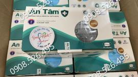 Khẩu trang 4 lớp An Tâm (màu xanh, xám, trắng)