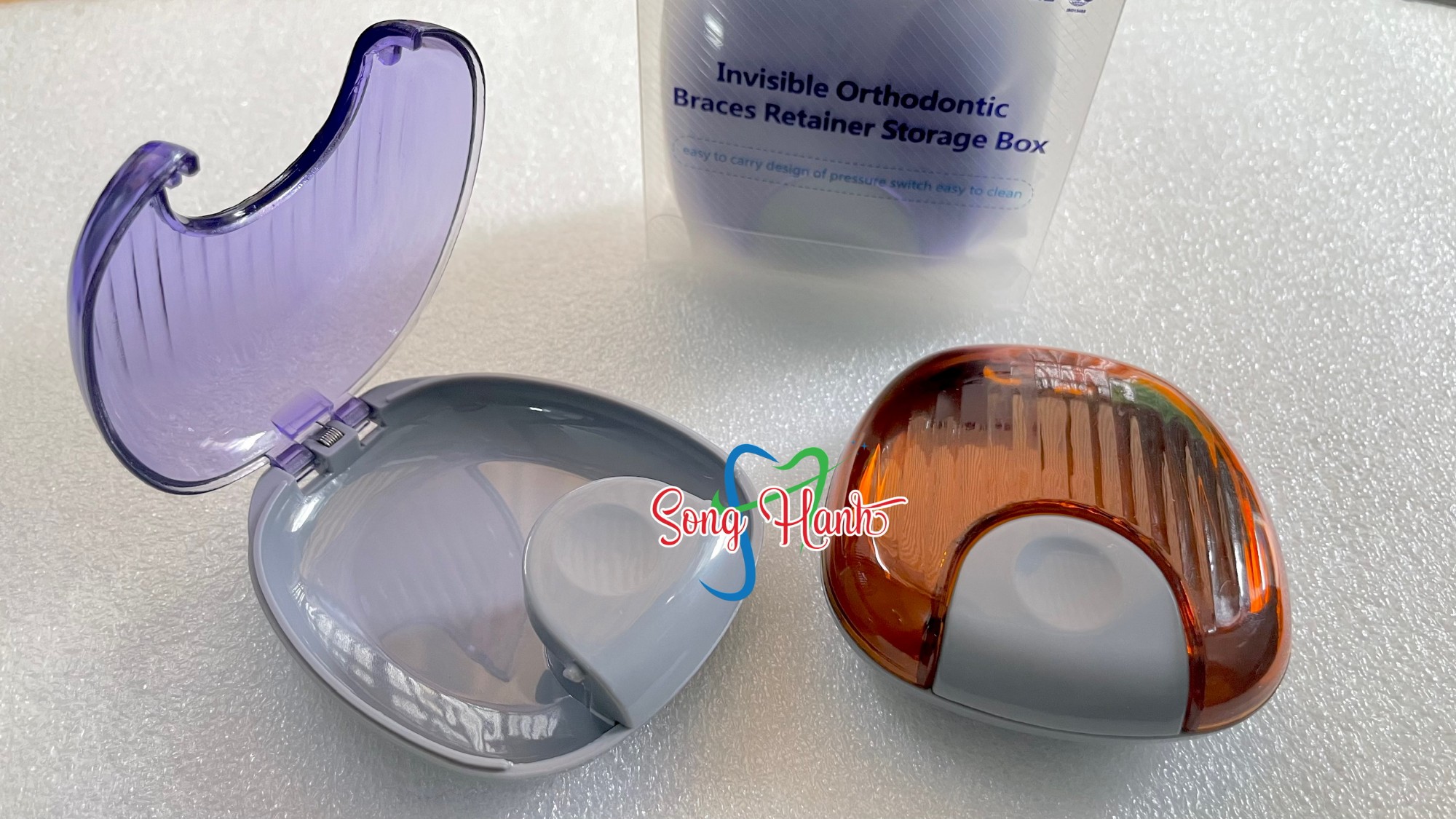 Hộp đựng máng tẩy, khay duy trì (hộp đẹp có nút bật)